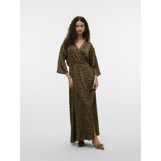 Vero Moda Bedrukte, lange jurk met V-hals
