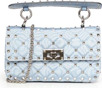 Valentino Garavani Small Shoulder Bag - Dames - Handtassen - Blauw - ONE Size - Wol - Tassen