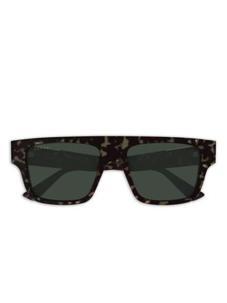 Gucci square-frame sunglasses - men - Recycled Acetate - 53 - Green
