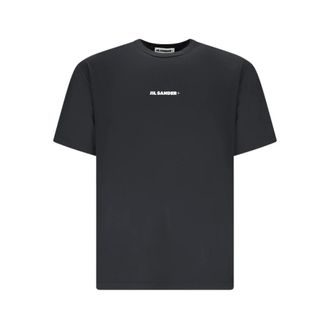 Jil Sander T-Shirts, male, Black, Size: L T-Shirt Sportiva con Stampa