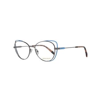 Pucci Glasses, female, Gray, Size: ONE SIZE Silver Oval Optical Frames