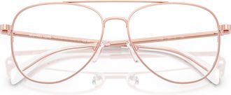 Michael Kors 0mk3089 Aviator Metal Frame Sunglasses with Rose Gold Finish