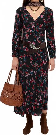 Rixo Mavis Midi Dress In City Floral Black