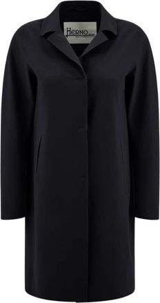 Herno Gabardine 24432 - Dames - Mantel - Zwart - 3XL - Jassen