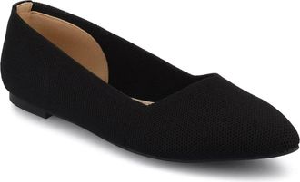 Journee Collection Womens Journee Collection Minnah Knit Ballet Flats Black Slip On GAL1965