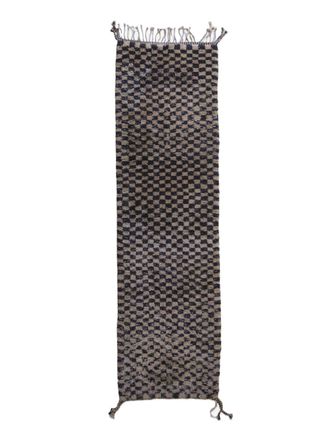 AFK Living Alfombra marroqu&iacute; de lana beige 90 x 313 cm