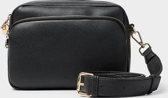 Ela Womens Sophia pebbled camera bag