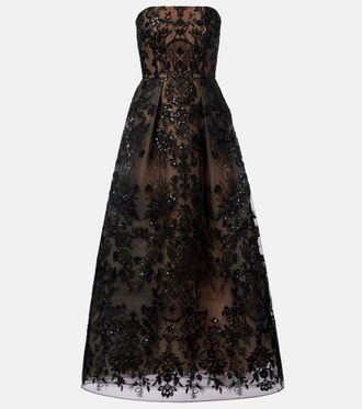 Elie Saab Vestido de fiesta bordado con lentejuelas