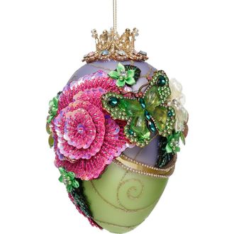 Mark Roberts Faberge Jewel Egg Ornament, Green/Purple in Pistachio Green at Nordstrom