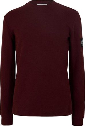 Calvin Klein Heren Wafel Top met lange mouwen (Mokka)