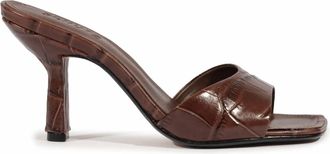 Schutz Womens Posseni Leather Sandals In Brown