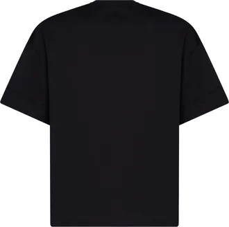 Jil Sander Mens Boxy Cotton T-Shirt Black T-Shirts And Polos