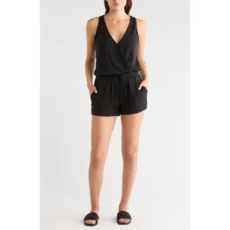 LBLC The Label Lauren Romper in Black at Nordstrom Rack, Size X-Small