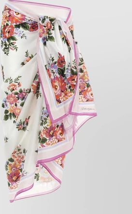 Dolce & Gabbana cotton floral-print sarong skirt