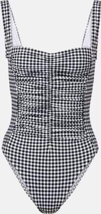 Karla Colletto Costume intero a quadri con ruches