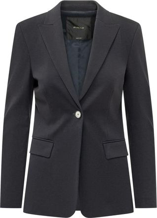Pinko Pinko, Jassen, Dames, Zwart, 3Xl, Leer, New Signum Jacket