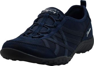 Skechers Womens Breathe-Easy - Days End Walking Shoes, Navy, 9.5