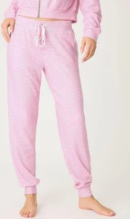 PJ Salvage Secret Garden Banded Pajama Pants in Bright Pink at Nordstrom, Size X-Large