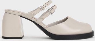 Charles & Keith Double-Strap Platform Mules