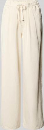 Vero Moda Wide Leg Jeans aus reiner Baumwolle Modell VALERIA in Ecru, Gr&ouml;&szlig;e 25/32