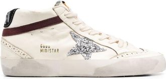 Golden Goose White Mid Star Leather Sneakers