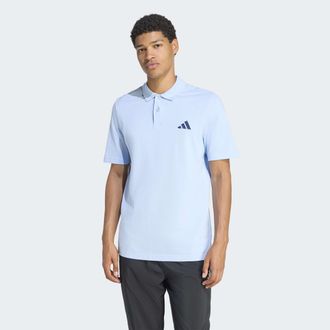 adidas Poloshirt ADIDAS SPORTSWEAR ADIDAS MEN SMALL LOGO PIKEE, Herren, Gr. XXL, glow blau, Obermaterial: 100% Baumwolle, Shirts Poloshirt