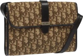 Dior Pre-owned Cross Body Bags, female, Brown, Size: ONE SIZE Pre-owned Canvas Cross Body Bag