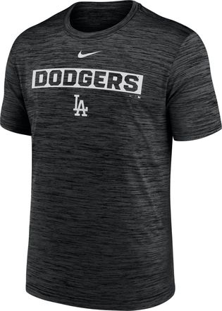 Nike Los Angeles Dodgers Velocity Nike Mens Dri-FIT MLB T-Shirt in Black | NKPQ00ALD-RWH
