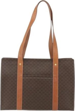 Celine Pre-owned Vintage macadam tote bag - Dames - Vintage Shopper - Bruin - ONE Size - Leer - Vintage