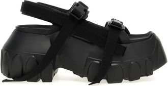 Rick Owens Mega Tractor sandals - men - Rubber/Calf Leather/Calf Leather - 44 - Black
