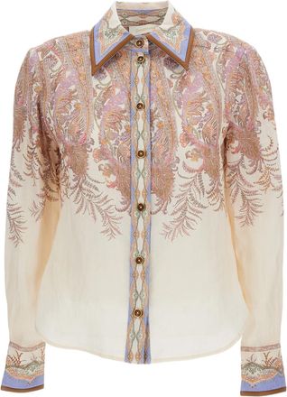 Zimmermann Cream Paisley Print Bodysuit