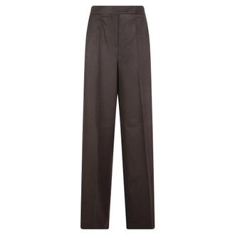 Max Mara Wijde broek - Dames - Broeken - Zwart - Maat: S