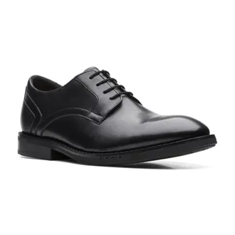 Clarks Un Hugh Lace Black Leather Shoes - male - Clarks - Dress Shoes - Black - 7 1/2 UK - Shoes