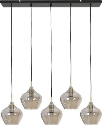 Light & Living L&aacute;mpara Colgante - Rakel - Bronce - Vidrio - Light&living