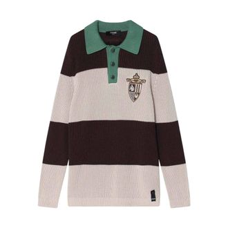 Fendi Round-neck Knitwear, male, Multicolor, M, Knitted Cotton Polo
