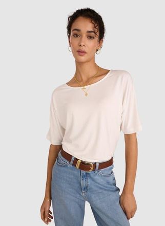 Baukjen Carrie Boat Neck Top in Pure White at Nordstrom, Size 14