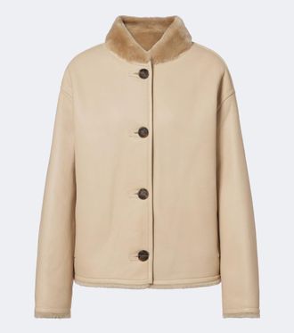 Yves Salomon Reversible shearling-trimmed leather jacket