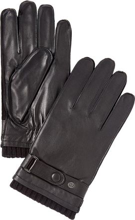 Hickey Freeman Wool-Trim Leather Gloves