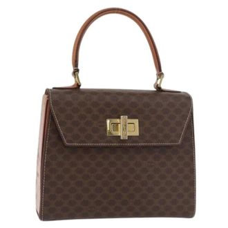 Celine Pre-owned Handbags, female, Brown, Size: ONE SIZE Pre-owned Macadam Canvas Hand Bag