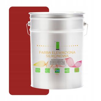 OEM Pintura De Silicona Para Fachadas, Roja 3001, Tono Rojo, 10 L