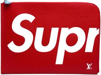 Louis Vuitton Red Color Epi Leather Clutch Bag Pochette (Pre-Owned)