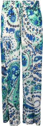 Twinset Fantasieprint broek voor vrouwen - Dames - Straight fit broeken - Veelkleurig - M - Broeken