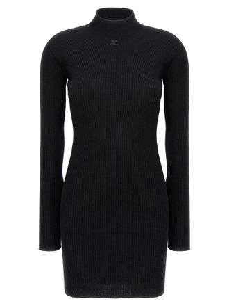 Courr&egrave;ges Womens Solar Light Rib Dress
