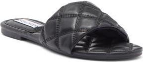 Steve Madden Perrie Quilted Slide Sandal in Black at Nordstrom Rack, Size 6