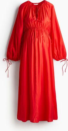 H&M MAMA Maxikleid mit Kordelzügen - Red