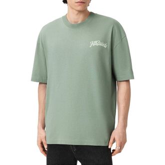 AllSaints Odyssey Cotton Graphic T-Shirt in Spring Green at Nordstrom, Size Xx-Large