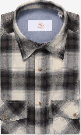 Ace Denim Lang&auml;rmeliges Karohemd Japan Flanella