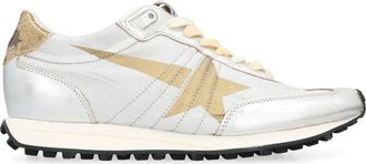 Golden Goose Sneakers, female, Gray, Size: 10 US Marathon Low-top Sneakers