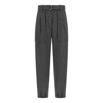 Brunello Cucinelli Loose Cargo Broek - Dames - Broeken - Grijs - Maat: XS Zijde