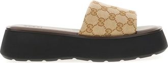 Gucci Slide Sandal met Double G - Dames - Schoenen - Veelkleurig - Maat: 41 EU